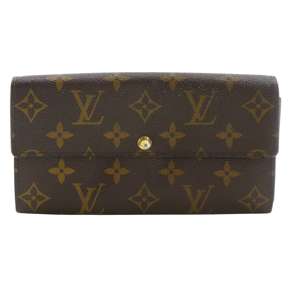 Louis Vuitton Portefeuille Sarah Long Wallet Monogram Canvas Spain Brown